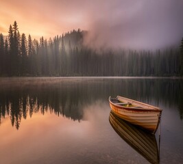 Obraz premium boat on the lake