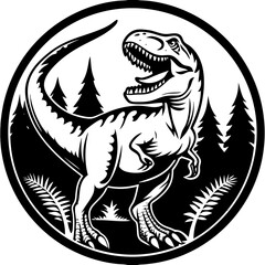 Obraz premium T-Rex Dinosaur Icon - Prehistoric Wildlife Design