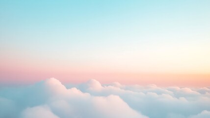 Obraz premium Serene sky with soft clouds and calming pastel gradient for tranquil design