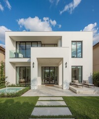 modern house with a balcony