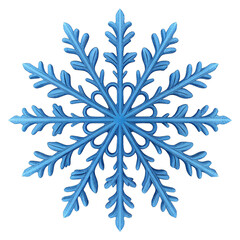  Blue Snowflake isolated on transparent background