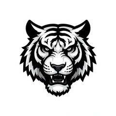 Obraz premium simple vector tiger head mascot logo