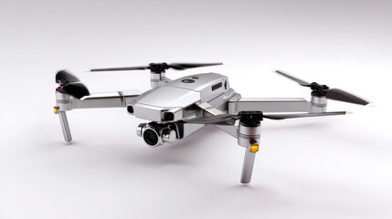 A drone on a white background, solitary 