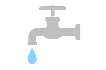 グレーの水道アイコン