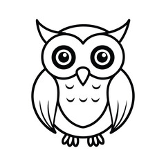 owl, bird, cartoon, animal, vector, illustration