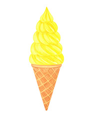 Yellow soft cream
