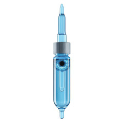 Vial of Enigmatic Essence Eye Inside Glass Science Fiction Serum on transparent background