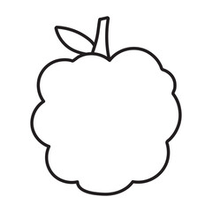 Grapes. Outline isolated icon. Vector illustration on white background.