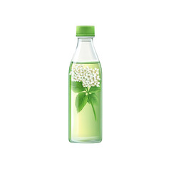 Elderflower Infused Water in Clear Plastic Bottle