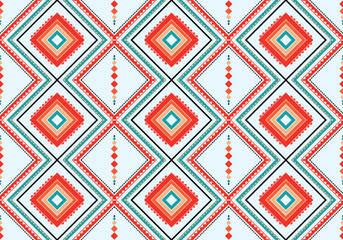 Abstract Seamless Pattern Featuring Diamond Shapes And Small Triangles