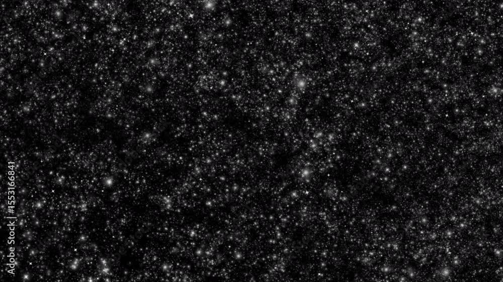 Poster vjloop spark glow white stars particles animation flow on black abstract background. animation of fi