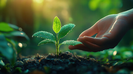 Businessman touches profit graph to build sustainable investment and long term financial plan