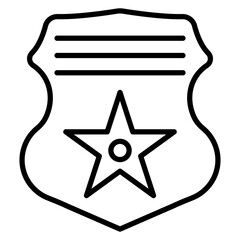 Police Badge Vector Icon
