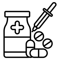 Obraz premium Drug Vector Icon