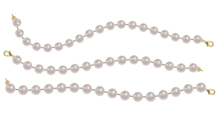 Elegant Pearl Necklace with Gold Clasps