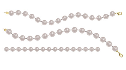 Elegant Pearl Necklace with Gold Clasps