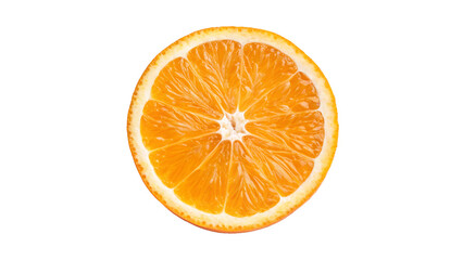 citrus fruit wheel slice of orange isolated on transparent background