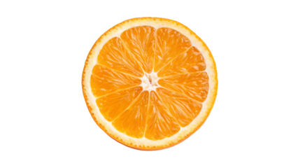 citrus fruit wheel slice of orange isolated on transparent background