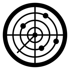 Radar Screen Icon Detecting Targets