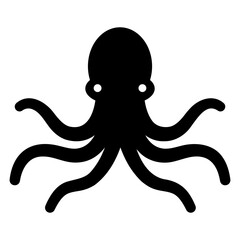 Octopus Icon Silhouette Vector Illustration