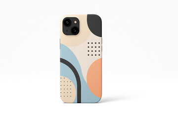 Realistic 3D Angled Smartphone Back Cover Mockup