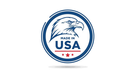 Outlined American Bald Eagle Logo 