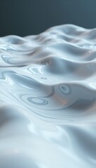 Smooth Liquid Surface Abstract: An immersive macro shot reveals the mesmerizing details of an ocean-like surface, a study in smooth waves, textures and light.