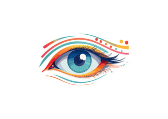 Eye of Success and Entrepreneurial Team, Corporate Strategy with Digital Eye, Business Intelligence and Eye Concept Art, Teamwork and Vision for Future Growth, Innovation and Eye Symbol in Business,