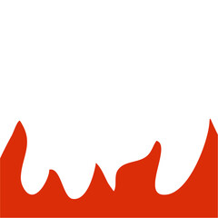 Fire frame corner border 