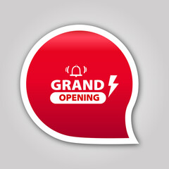 Grand opening banner business  sale flat red web banner for  website art poster