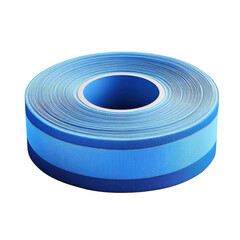 Roll of blue duct tape on black background blue adhesive tape blue masking on transparent background