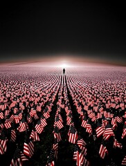 A Sea of Flags Honor and Remembrance Memorial Day Patriotism