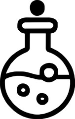 Potion Bottle  icon illustration outline stroke minimalist black line