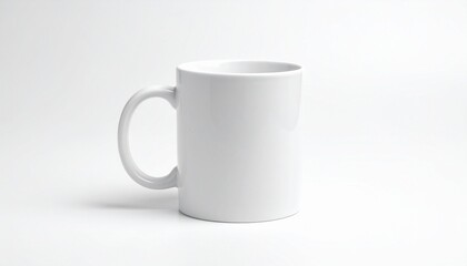 Obraz premium white cup on white background