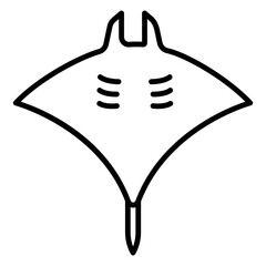 Stingray Outline Illustration Icon