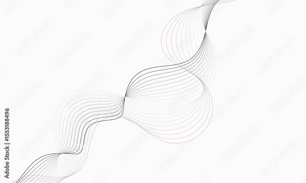 Poster design with elegant, flowing lines. dynamic, abstract design comprised of overlapping, flowing lines