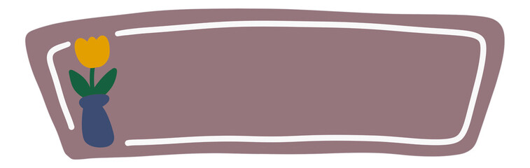 Sign or decorative bar, rectangular shape, curved, with various patterns and colored surfaces.