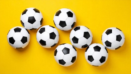 soccer ball on yellow background