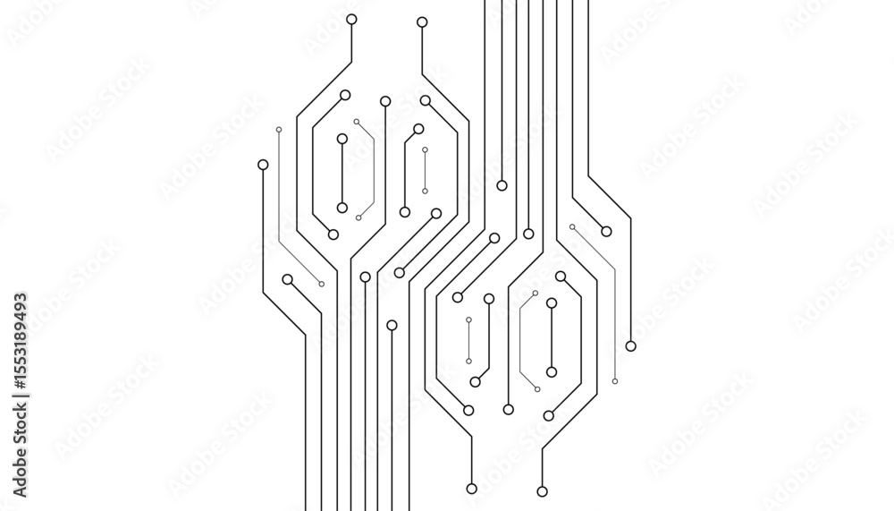 Aufkleber abstract futuristic circuit board illustration, circuit board with various technology elements. circ