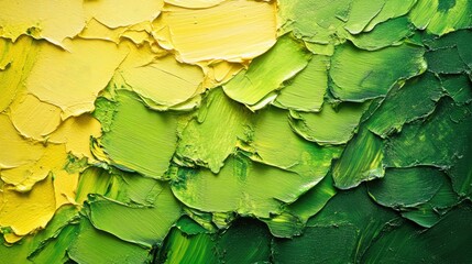 Vibrant Yellow And Green Paint Texture Abstract Art Background 