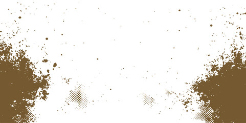 Abstract grunge background with dirty paint splatters and ink drops, a textured design illustrating an old, stained paper pattern