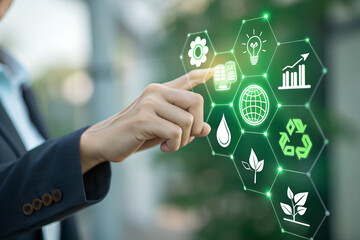 Sustainable procurement concept. Sustainable procurement showcasing eco-friendly practices and ethical sourcing.