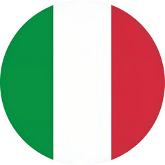 Round Italy flag vector icon isolated on white background . Italian flag circle