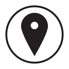 location icon. Black and white location symbol. address vector design.