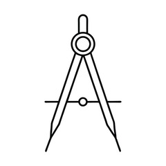 Line Art of a Compass Icon Design Vector Illustration