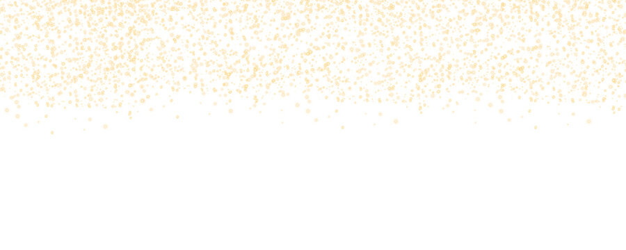 Magic gold glitter star dust isolated on transparent background. Glowing sparks holiday confetti. Falling sparkling particles for luxury celebration, decor, festive design elements, PNG 