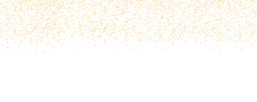 Magic gold glitter star dust isolated on transparent background. Glowing sparks holiday confetti. Falling sparkling particles for luxury celebration, decor, festive design elements, PNG 