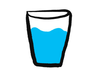 glass of water isolated on white