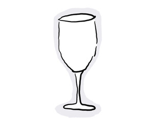 empty champagne glass