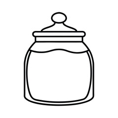 Line Art of a Spice Jar Icon Design Vector Illustration